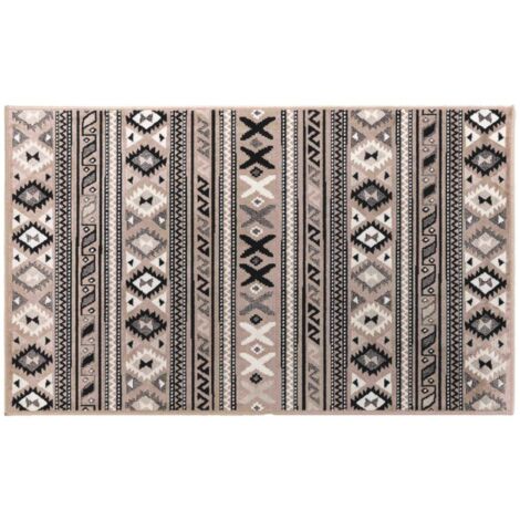 Tapis rectangulaire 68x110 cm tissé SAKARI TAUPE