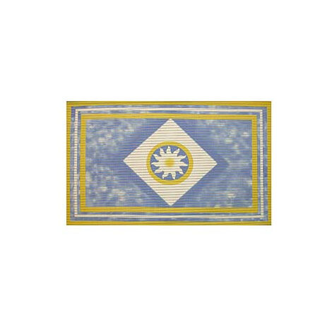 Tapis rectangulaire antidérapant à motif bleu clair - cm.80x50