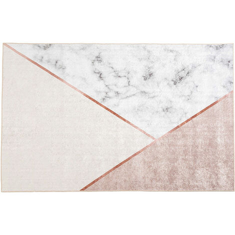 Tapis rectangulaire antidérapant imprimé,moquette en polyester coloris multicolore-Longueur 300 x Profondeur 2 x Hauteur 180 cm