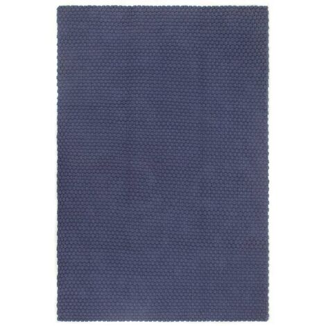 Tapis rectangulaire Bleu marine 180x250 Coton