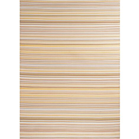 Tapis rectangulaire Capri pour extérieur beige moderne - 120 x 160 cm