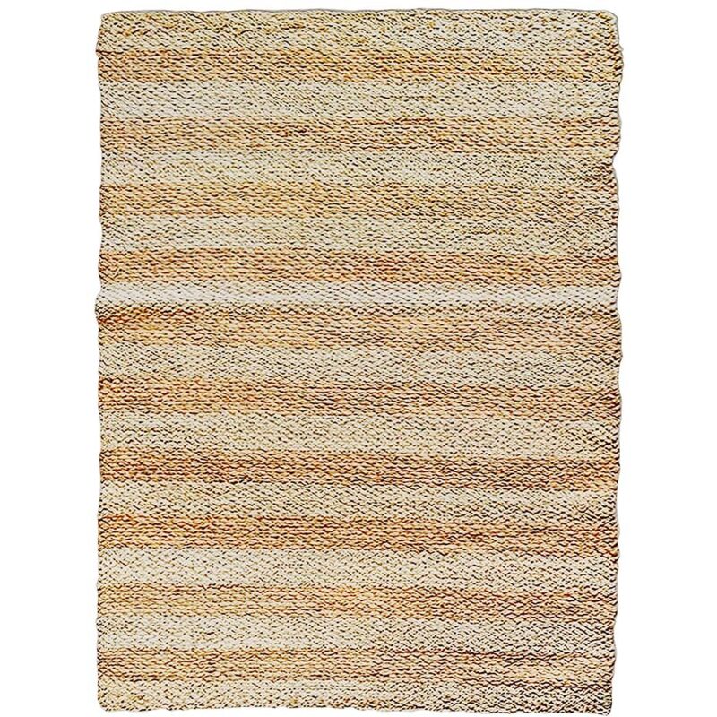 Privatefloor - Tapis rectangulaire en jute - Boho Bali - 100x120 cm - Ghana Naturel