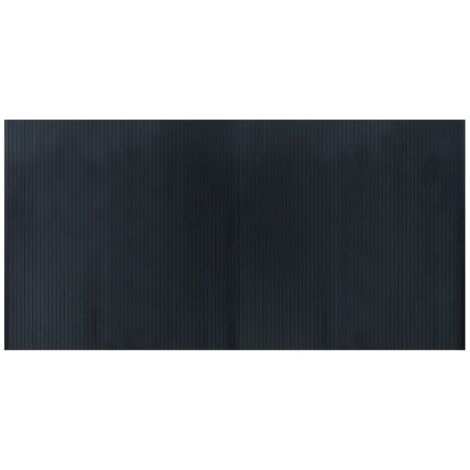 Tapis rectangulaire gris 100x200 bambou