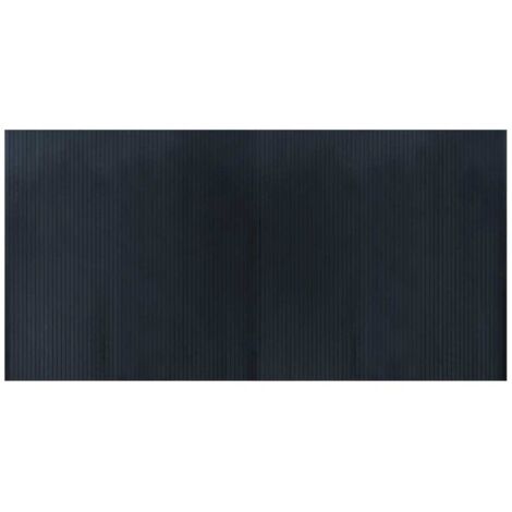 Tapis rectangulaire gris 100x200 cm bambou