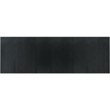 Tapis rectangulaire gris 100x300 bambou