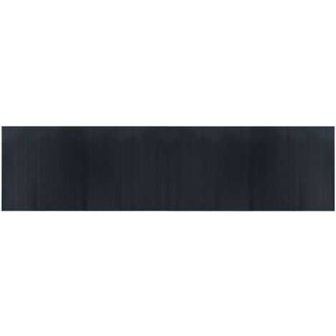 Tapis rectangulaire gris 100x400 bambou