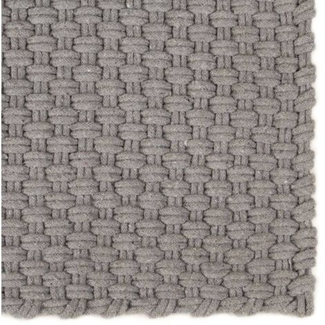 Tapis rectangulaire Gris 160x230 cm Coton