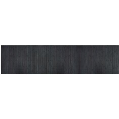 Tapis rectangulaire gris 70x300 bambou