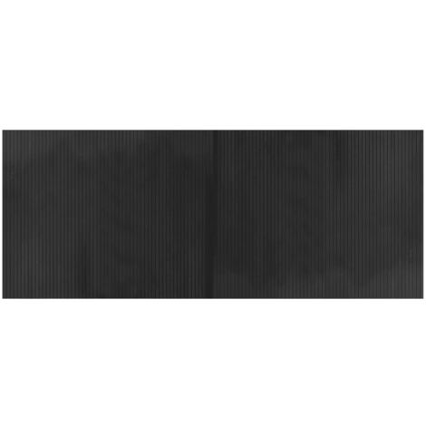Tapis rectangulaire gris 80x200 bambou