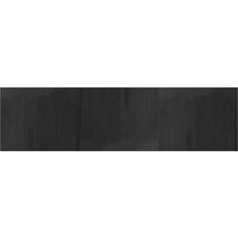 Tapis rectangulaire gris 80x300 bambou