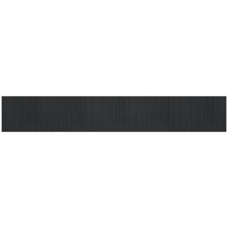 Tapis rectangulaire gris 80x500 cm bambou