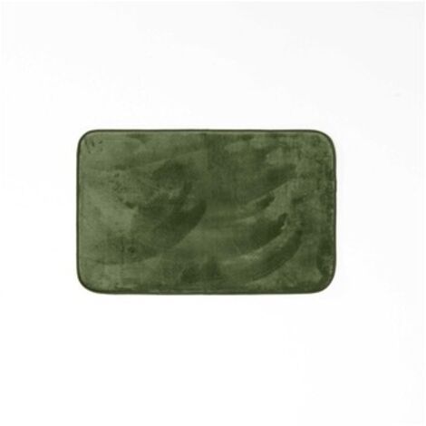 Tapis rectangulaire - Kaki - Flanelle - Livraison gratuite