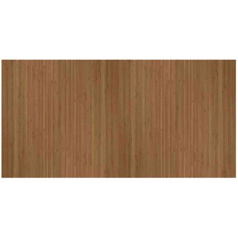 Tapis rectangulaire marron 100x200 cm bambou