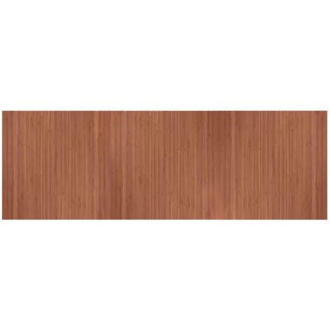 Tapis rectangulaire marron 100x300 bambou