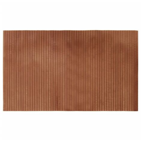 Tapis rectangulaire marron 60x100 bambou