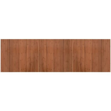 Tapis rectangulaire marron 60x200 bambou