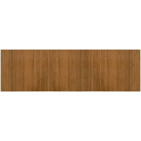 Tapis rectangulaire marron 60x200 cm bambou