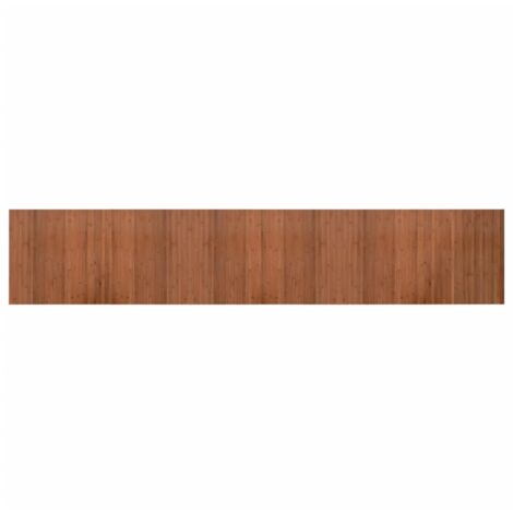 Tapis rectangulaire marron 60x300 bambou
