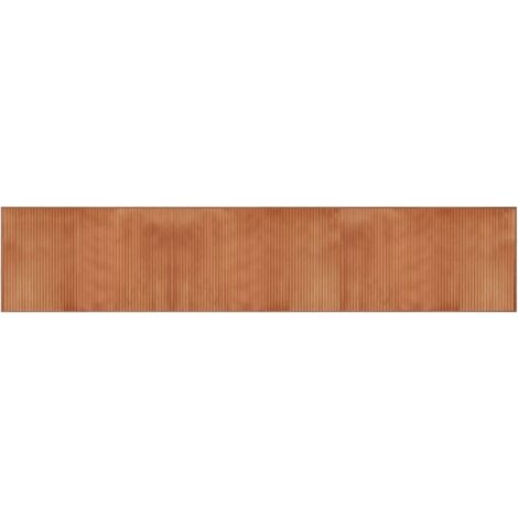 Tapis rectangulaire marron 60x300 bambou