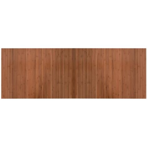 Tapis rectangulaire marron 70x200 bambou