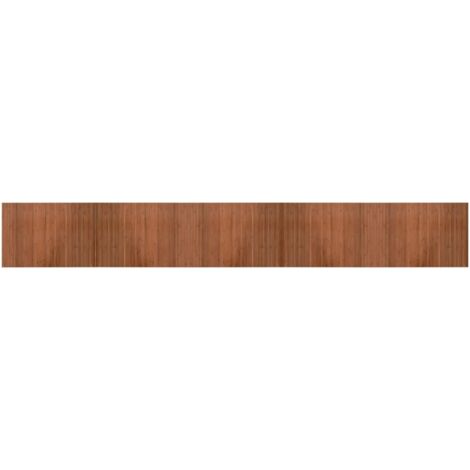 Tapis rectangulaire marron 70x500 bambou