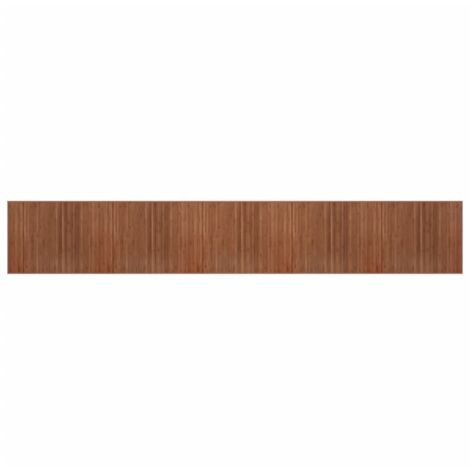 Tapis rectangulaire marron 80x1000 bambou