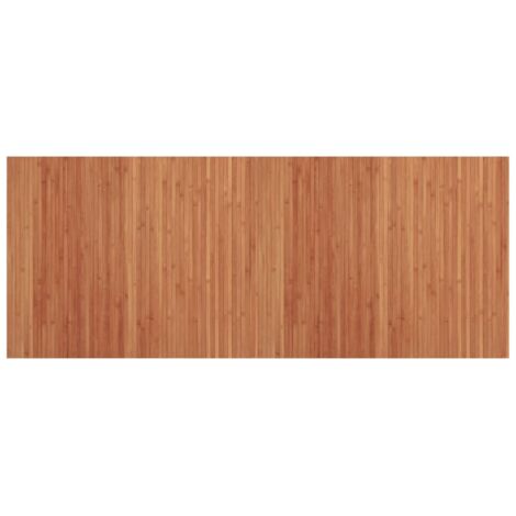 Tapis rectangulaire marron 80x200 bambou
