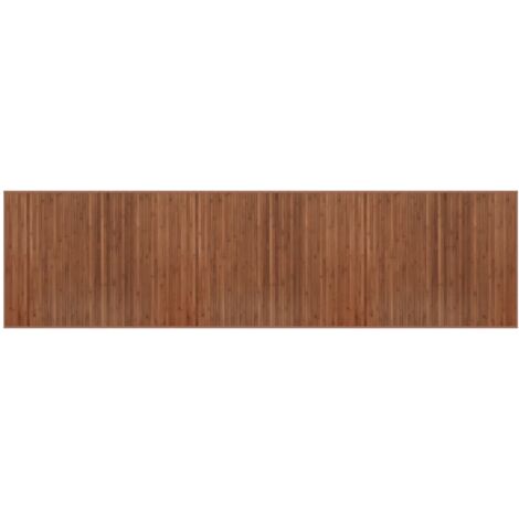 Tapis rectangulaire marron 80x300 bambou