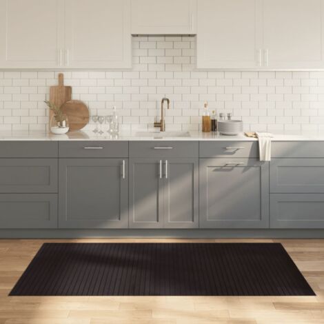 Tapis rectangulaire marron foncé 100x200 cm bambou vidaXL