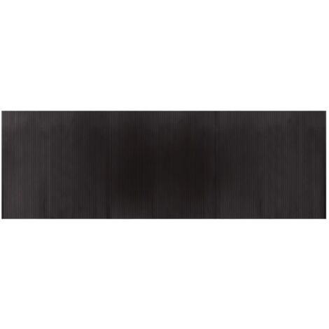 Tapis rectangulaire marron foncé 100x300 bambou