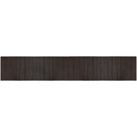 Tapis rectangulaire marron foncé 70x400 cm bambou