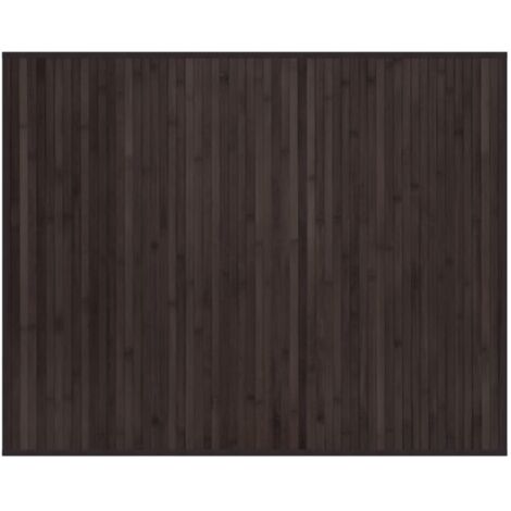 Tapis rectangulaire marron foncé 80x100 bambou