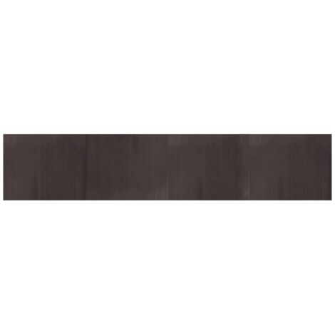 Tapis rectangulaire marron foncé 80x400 cm bambou