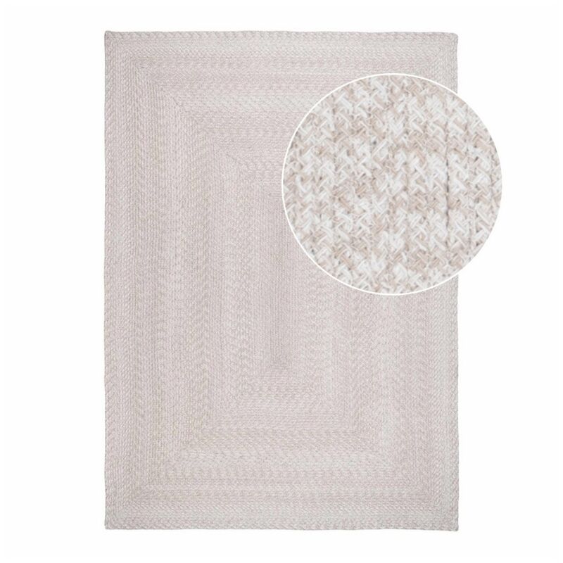 Epikasa - Tapis de Salon Rectangulaire Menorca, pet, Beige, 200x140x1 cm