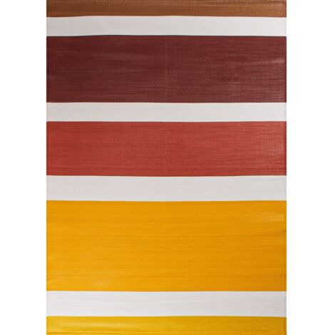 Tapis rectangulaire moderne pour extérieur Capri Orange - 120 x 160 cm
