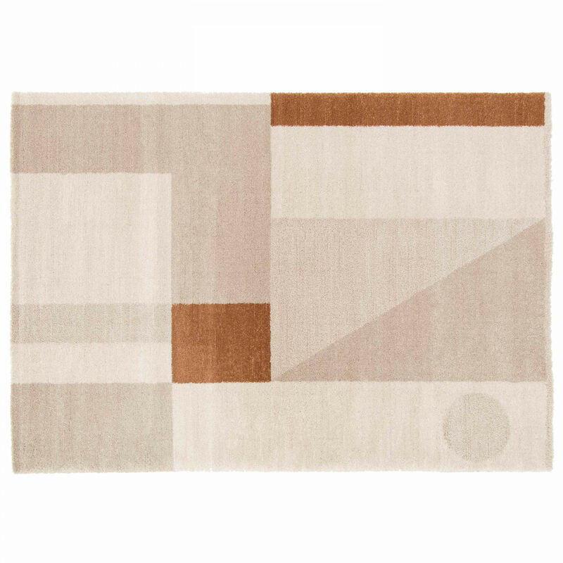 Oviala - Tapis rectangulaire motif graphique à poils courts 120 x 170 cm