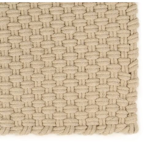 Tapis rectangulaire Naturel 160x230 cm Coton