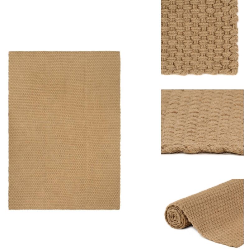 Tapis rectangulaire Naturel 160x230 cm Jute - Tapis Jute - Tapis Nature - Tapis Salon - Tapis Chambre - Décoration Intérieure