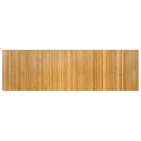 Tapis rectangulaire naturel 60x200 cm bambou