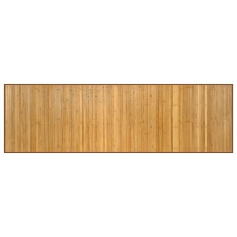 Tapis rectangulaire naturel 60x200 cm bambou