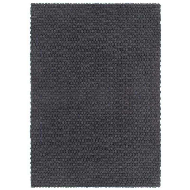 Tapis rectangulaire Anthracite 160x230 cm Coton