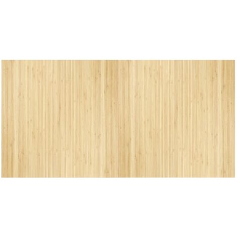 Tapis rectangulaire naturel clair 100x200 bambou