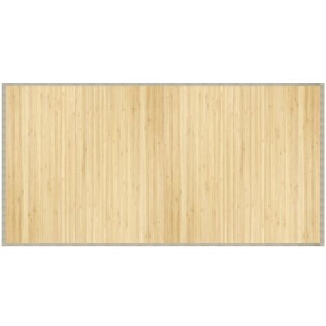 Tapis rectangulaire naturel clair 100x200 bambou