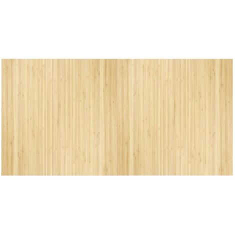 Tapis rectangulaire naturel clair 100x200 cm bambou
