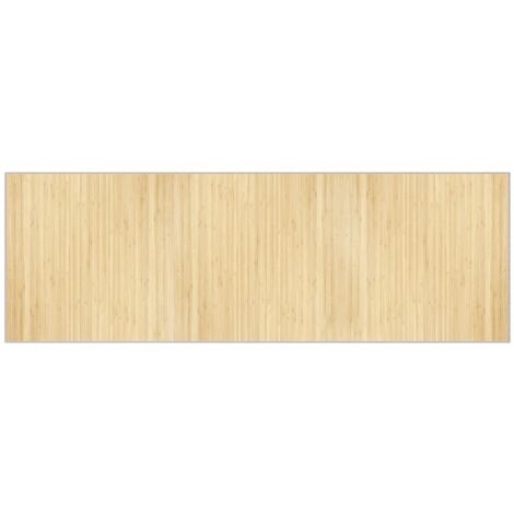 Tapis rectangulaire naturel clair 100x300 bambou