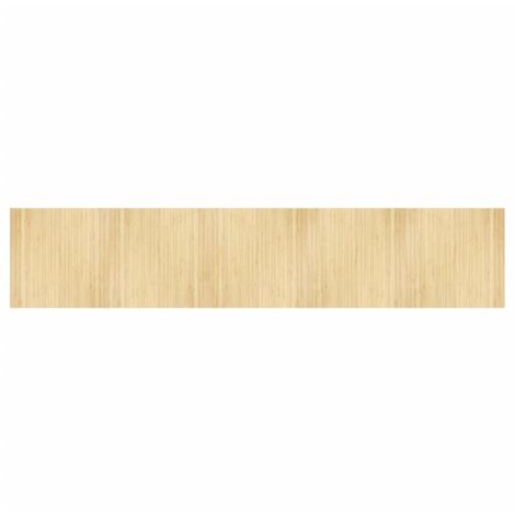 Tapis rectangulaire naturel clair 100x500 bambou