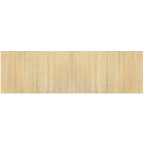 Tapis rectangulaire naturel clair 60x200 bambou