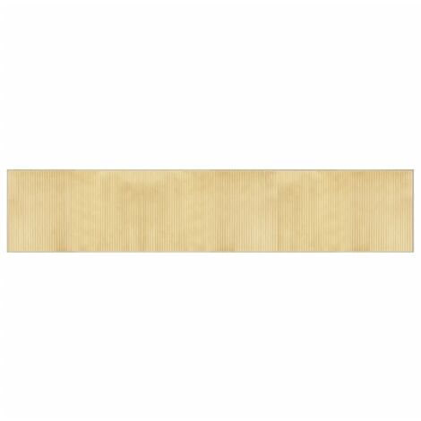 Tapis rectangulaire naturel clair 60x300 bambou