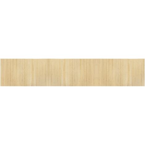 Tapis rectangulaire naturel clair 60x300 bambou