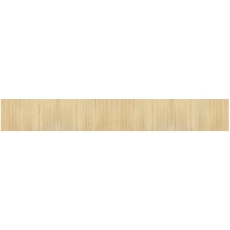 Tapis rectangulaire naturel clair 60x400 bambou